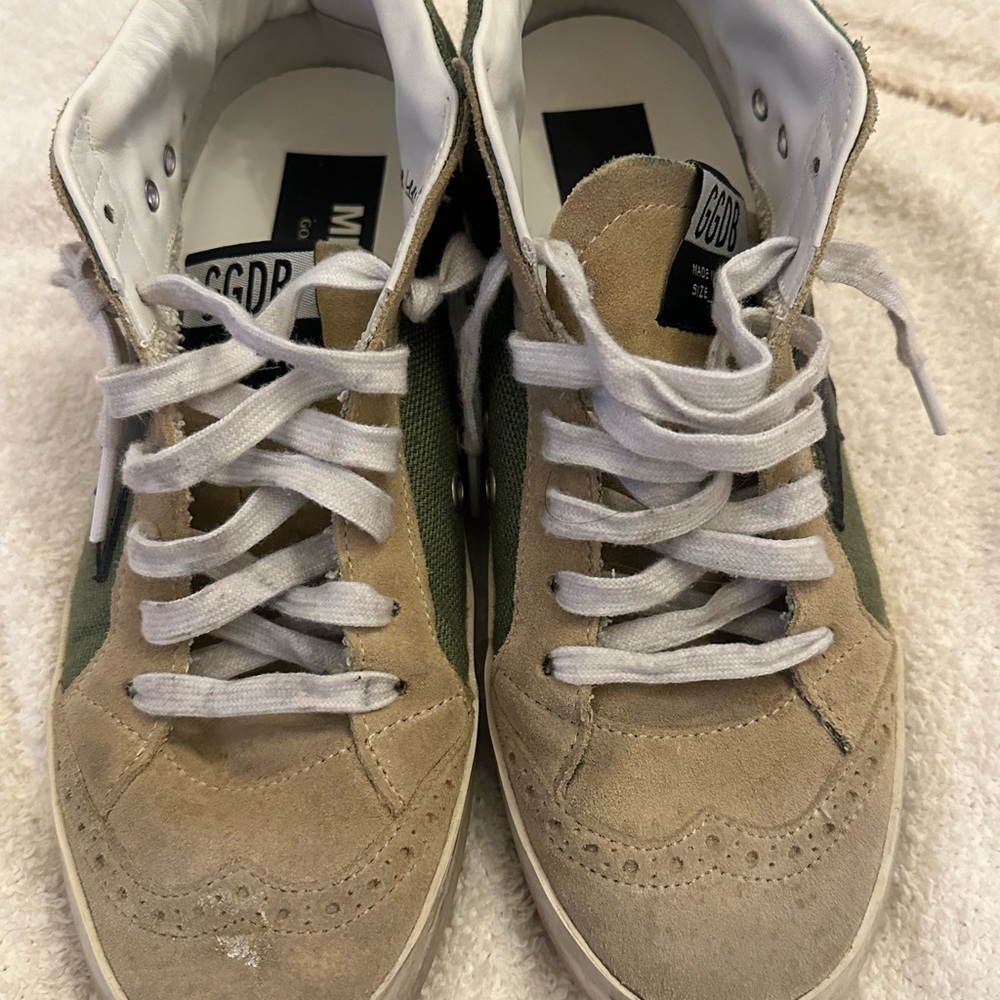 Golden Goose Green and Tan Midstar Shoes - Picture 6 of 11